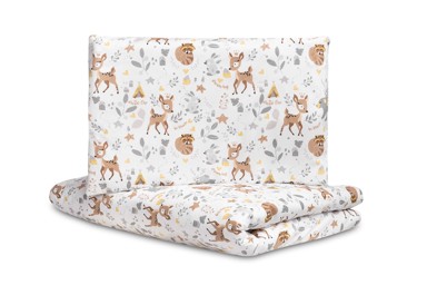 SENSILLO Dvodijelni set posteljine, 135x100 cm i 40x60 cm, srna