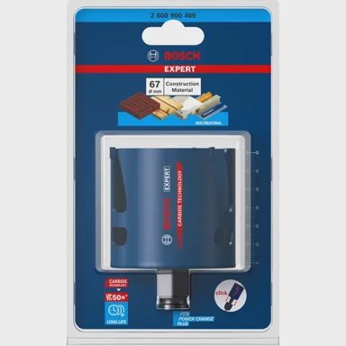 BOSCH Kruna za bušenje Expert Construction Material 67 mm, siva