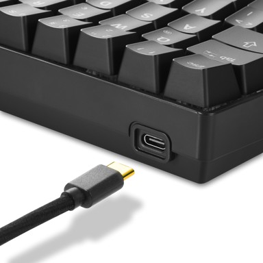 SHARKOON Gaming tipkovnica SKILLER SGK50 S4, mehanička, 60%, RGB, QWERTZ njemački raspored, crna