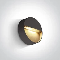 Zidna svjetiljka, LED, 3 W, 200 lm, 3000 K, fi 10 cm, antracit