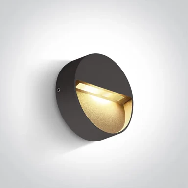 Zidna svjetiljka, LED, 3 W, 200 lm, 3000 K, fi 10 cm, antracit