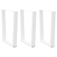 Noge za blagovaonski stol V-oblik 3 kom bijele 70x(72-73,3) cm