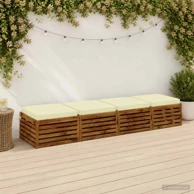 Jastučići za sjedalo Soest 4 kom 80 x 80 x 7 cm od poliestera, krem