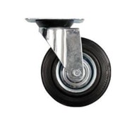 TOYA Vorel okretni kotač od crne gume, 75 mm