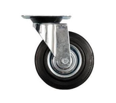 TOYA Vorel okretni kotač od crne gume, 75 mm