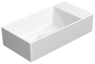 GSI KUBE X Umivaonik, 50x37 cm, nadgradni, ExtraGlaze, keramika, bijela