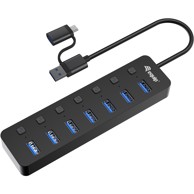 EQUIP USB hub, 7-portni, USB 3.2, 5 Gbps, s napajanjem