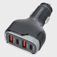 OEM Auto punjač CC53-2A2C, 2x USB QC 3.0 + 2x Type C, 120W