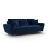 COSMOPOLITAN DESIGN Plava baršunasti sklopiva/s prostorom za odlaganje sofa 235 cm Kyoto, 235x100x88 cm