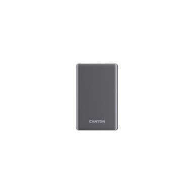 CANYON Powerbank OnPower 505 Slim Magnetic, 5. 000 mAh, PD20W, tamno sivi