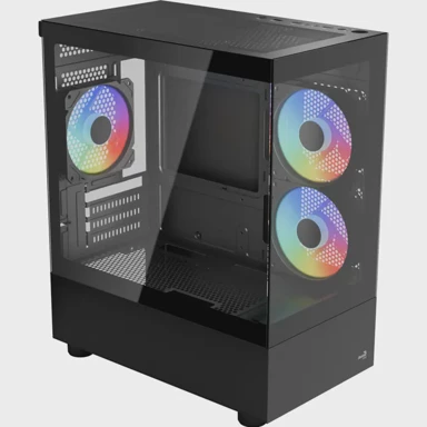 AEROCOOL Kućište Viewport Mini-G-BK-v4, ARGB, kaljeno staklo, crna