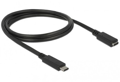 DELOCK Kabel USB-C 3.1 (M) na USB-C 3.1 (Ž), 1m, crni