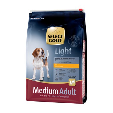 SELECT GOLD Hrana za pse Light Adult Medium piletina 4 kg