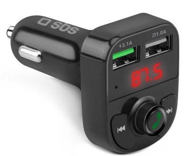 SBS Auto punjač/FM odašiljač TECARFM2USB, 15 W