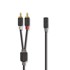 NEDIS Stereo audio kabel 2 × RCA muški – 3,5 mm ženski, 0,2 m, antracitni, pozlaćeni
