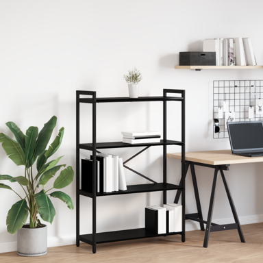 Police za knjige, 80 x 30 x 118 cm, konstruirano drvo, crni hrast