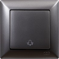 Tipkalo podžbukno za zvono VISAGE krem 10A-250V