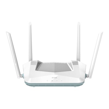 D-LINK Router Eagle Pro Smart AI AX3200, bijeli, Wan 1-port, Gigabit 4-port, 4x antena, bežični, bijeli