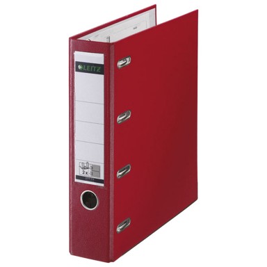 LEITZ Registrator A4, široki, samostojeći, 2 mehanizma, crveni