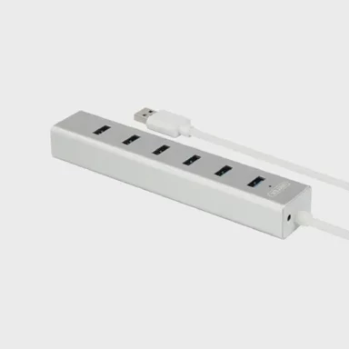 UNITEK Hub Y-3090, USB 3.2 Gen 1 Type-A, 5000 Mbit/s, srebrni