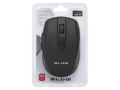 BLOW Miš MB-12, bežični, 1600 DPI, crna