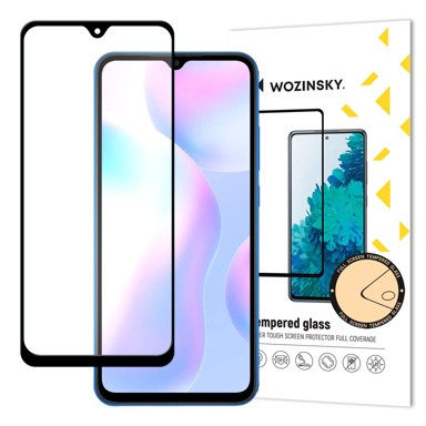 WOZINSKY Zaštitno kaljeno staklo, potpuno prekriven okvir, za Xiaomi Redmi 9A / 9AT / 9C / 9C NFC / A1 / A2