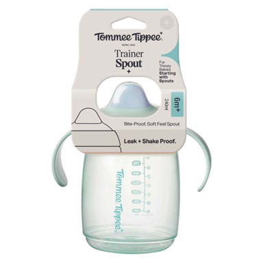 TOMMEE TIPPEE Čašica s usnikom i ručkama 240 ml, mint zelena  