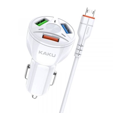 KAKU Auto punjač KSC-493, Micro USB, 3.0 USB, 2.0 USB, 1 m