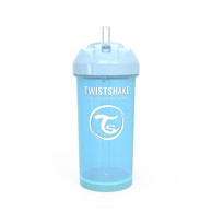 TWISTSHAKE Bočica SA SLAMKOM 360 ML, pastelno plava
