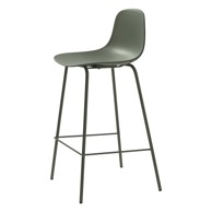 UNIQUE FURNITURE Kaki zelena plastična barska stolica (visine sjedala 67,5 cm) Whitby 