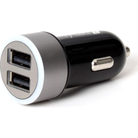 TECHLY Auto punjač IUSB2-CAR-ADP482, crni i srebrni