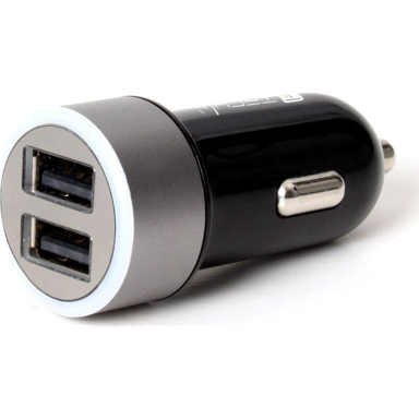 TECHLY Auto punjač IUSB2-CAR-ADP482, crni i srebrni