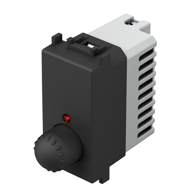 TEM MODUL Regulator osvjetljenja rotacijski R 300 W, EM10, 1 mjesto, SB crni