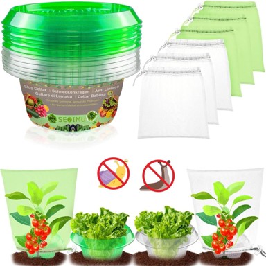 NIKCORP Set zaštitnih ovratnika i mreža 24 + 24 kom, višekratna upotreba, zeleni i prozirni