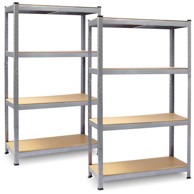 PLONOS metalni stalci za pohranu, set od 2 komada, 150 x 75 x 30 cm, PL-700