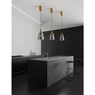 NOVA LUCE Visilica Imatia NL9236391, LED 7 W, 3000 K, 192 lm, mjedeno-zlatna i dimljena