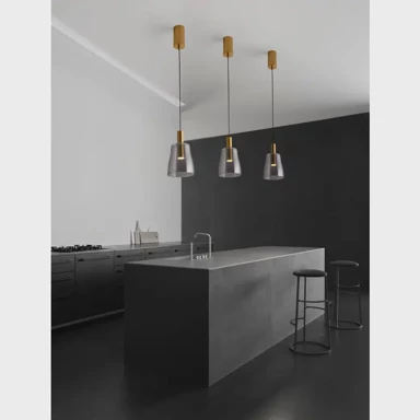 NOVA LUCE Visilica Imatia NL9236391, LED 7 W, 3000 K, 192 lm, mjedeno-zlatna i dimljena