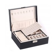 LIVEFY Kutija za nakit Belle, crno, velur, 23 x 17 x 8,5 cm