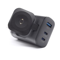 REALPOWER Bežični punjač 450476 za mobitel, powerbank, smartwatch i tablet, crni