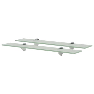 Zidne police 2 kom staklene 60 x 20 cm 8 mm