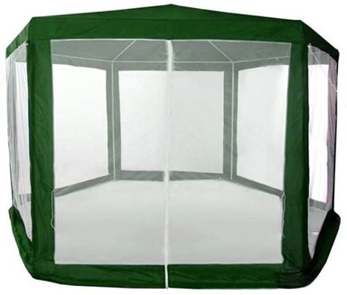 MULTIGARDEN Vrtni paviljon, 2x2x2 m, mreža protiv komaraca, zelena
