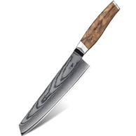 Damaskasti kuhinjski nož Ze-37559 Kiritsuke Kp37559, smeđi