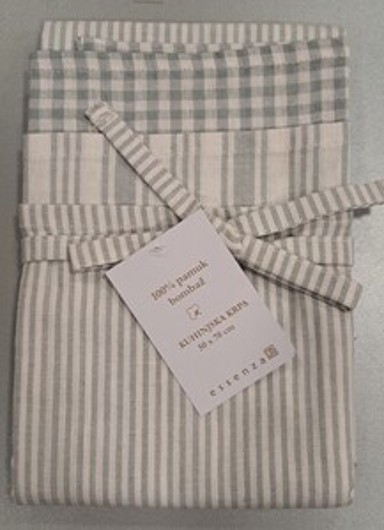 HRC Kuhinjska krpa, 3/1 s trakom, 50x70 cm, zelena