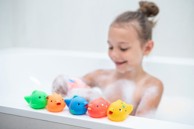 TULLO Ribice za kupanje, gumene, bez rupa, šarene, 5 komada