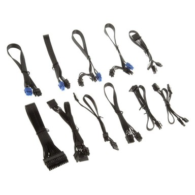 SILVERSTONE Set kablova za napajanje SST-PP05-E, kratki, crni