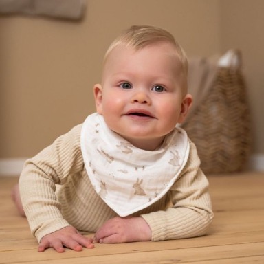 LITTLE DUTCH Podbradak Muslin Baby Bunny