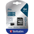VERBATIM Memorijska kartica Pro, 64 GB, MicroSDXC, UHS, Class 10