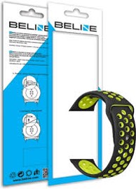 BELINE Zamjenski remen Design, 22 mm, crno-žuti