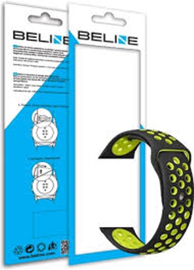 BELINE Zamjenski remen Design, 22 mm, crno-žuti