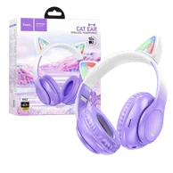HOCO. Bežične slušalice sa mikrofonom, W42 mačije uši, bluetooth, ljubičaste